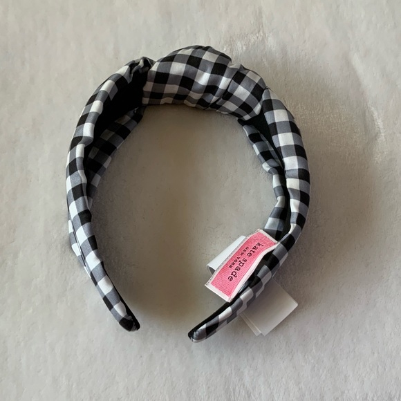 KATE SPADE NEW YORK daisy gingham knot silk headband - Picture 7 of 10